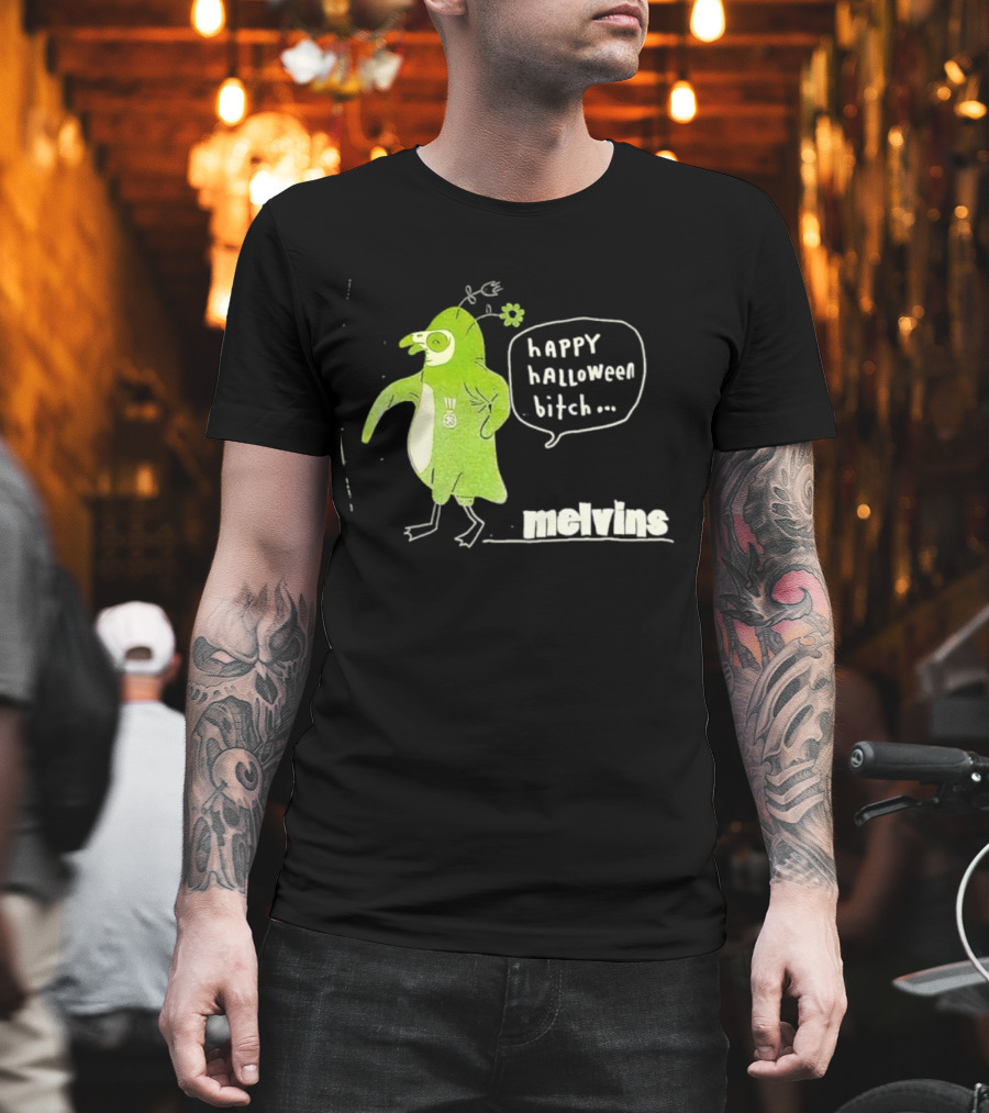 Melvins Happy Halloween Bitch Green Bird Costume T-Shirt