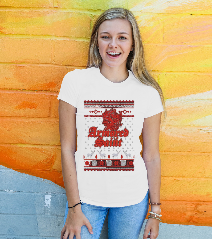 Armored Saint Red Knight Christmas T-Shirt