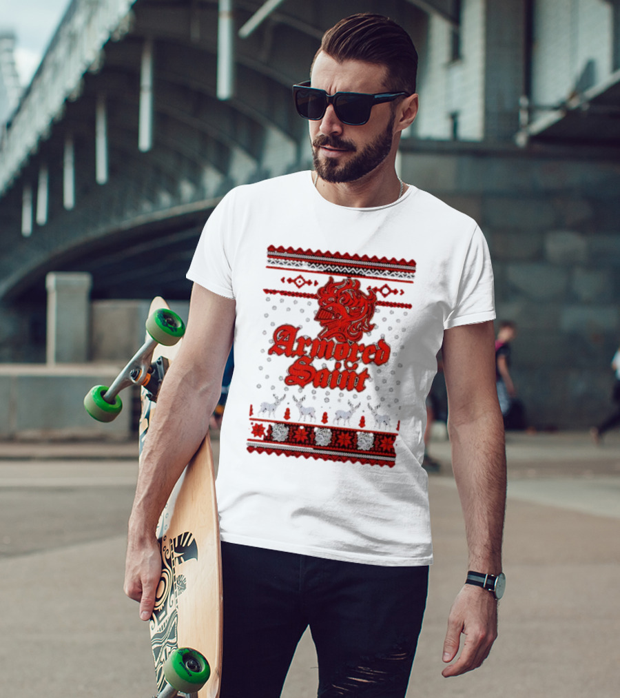 Armored Saint Red Knight Christmas T-Shirt