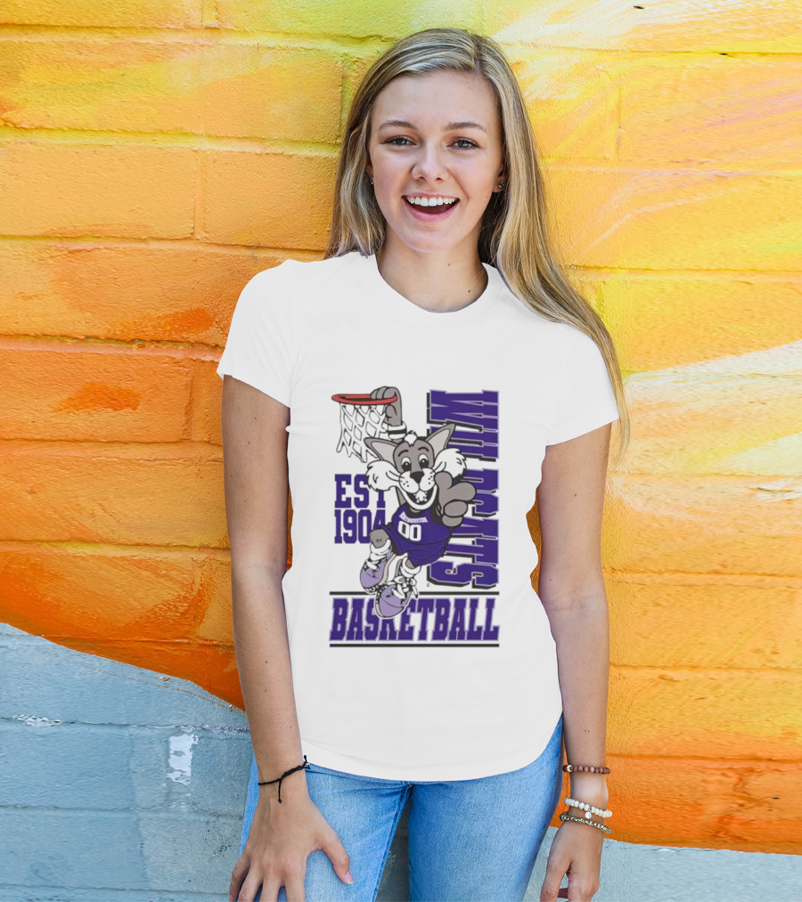 Northwestern Wildcats Basketball Willie Dunk Est 1904 T-Shirt