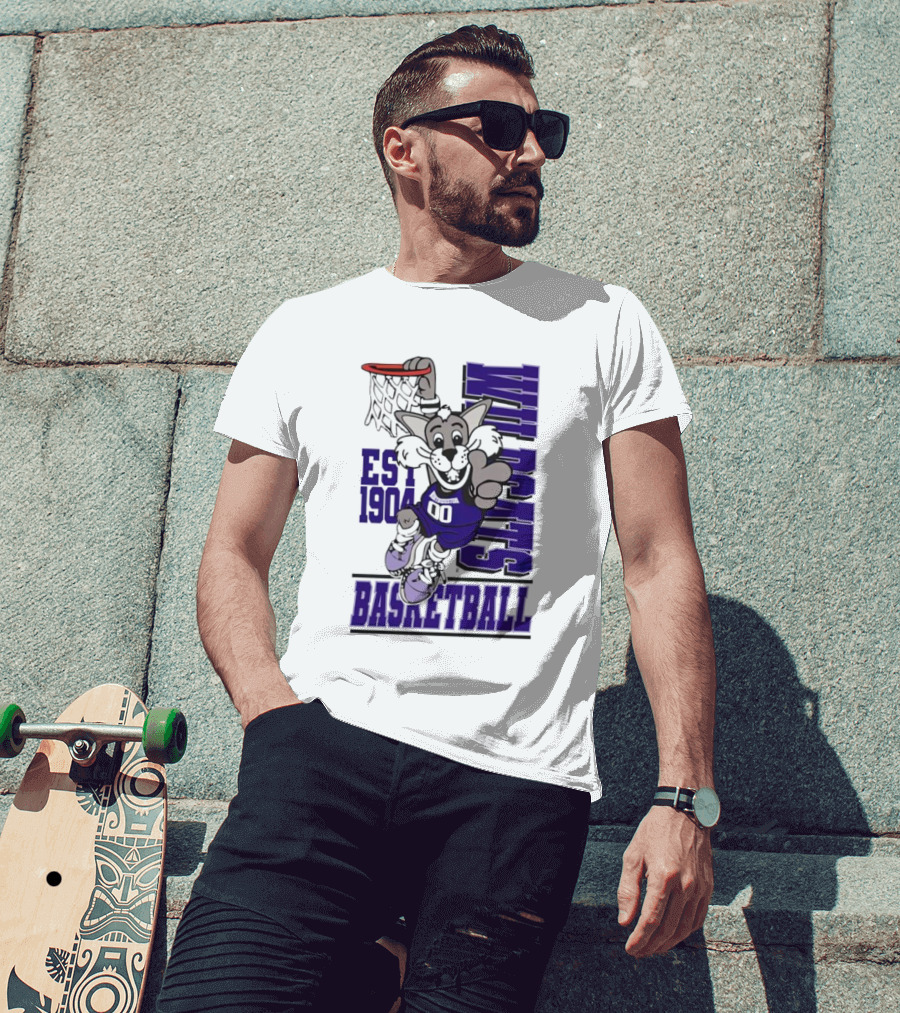 Northwestern Wildcats Basketball Willie Dunk Est 1904 T-Shirt