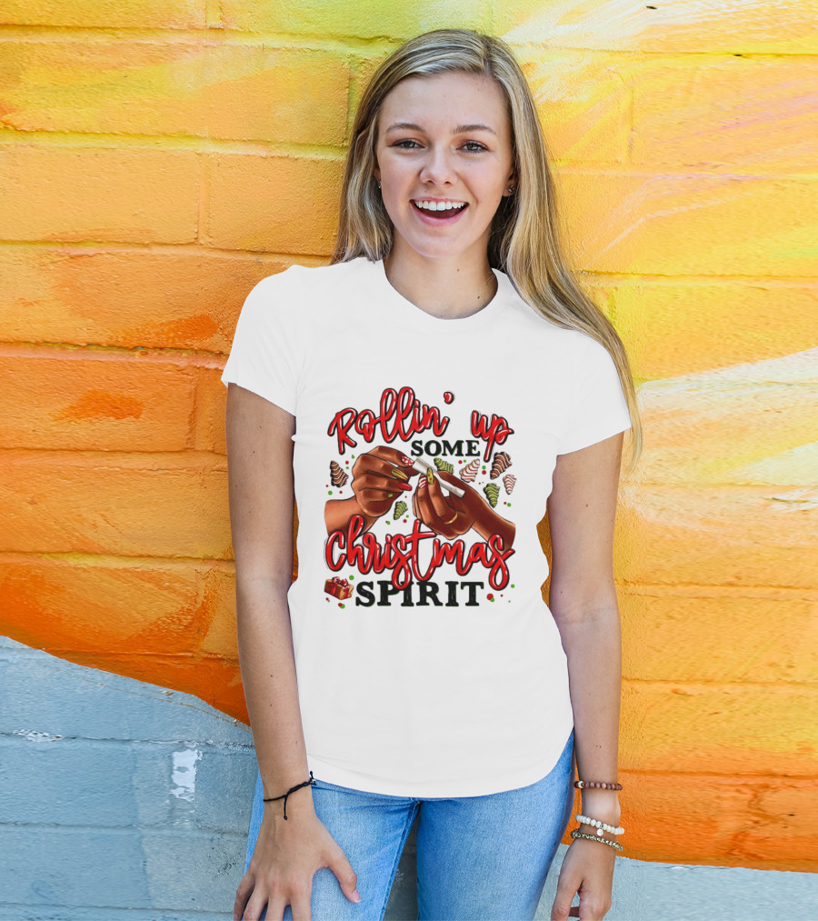 Rollin’ Up Some Christmas Spirit With Festive Candy Canes And Holiday Cheer T-Shirt