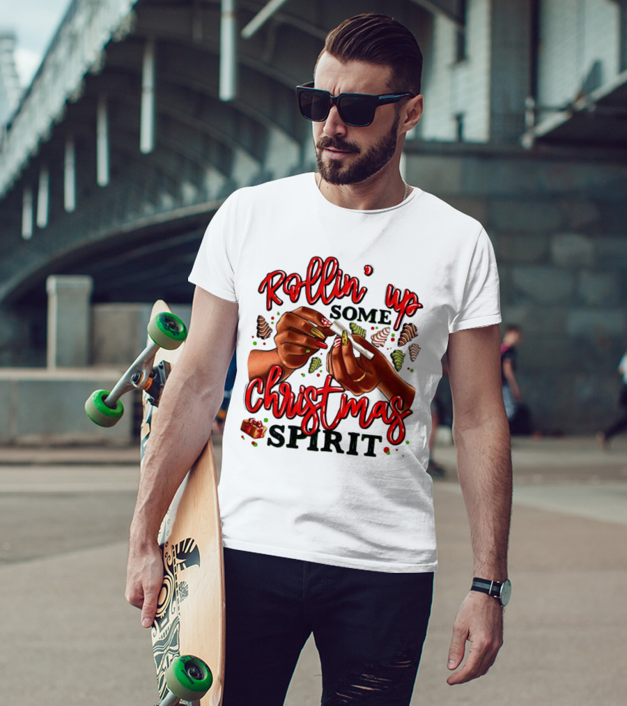 Rollin’ Up Some Christmas Spirit With Festive Candy Canes And Holiday Cheer T-Shirt