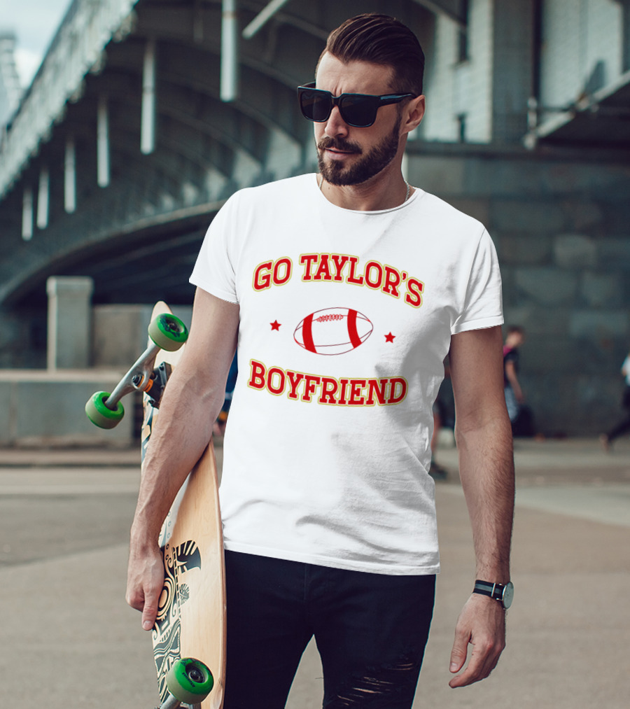 Go Taylor's Boyfriend Football Christmas T-Shirt