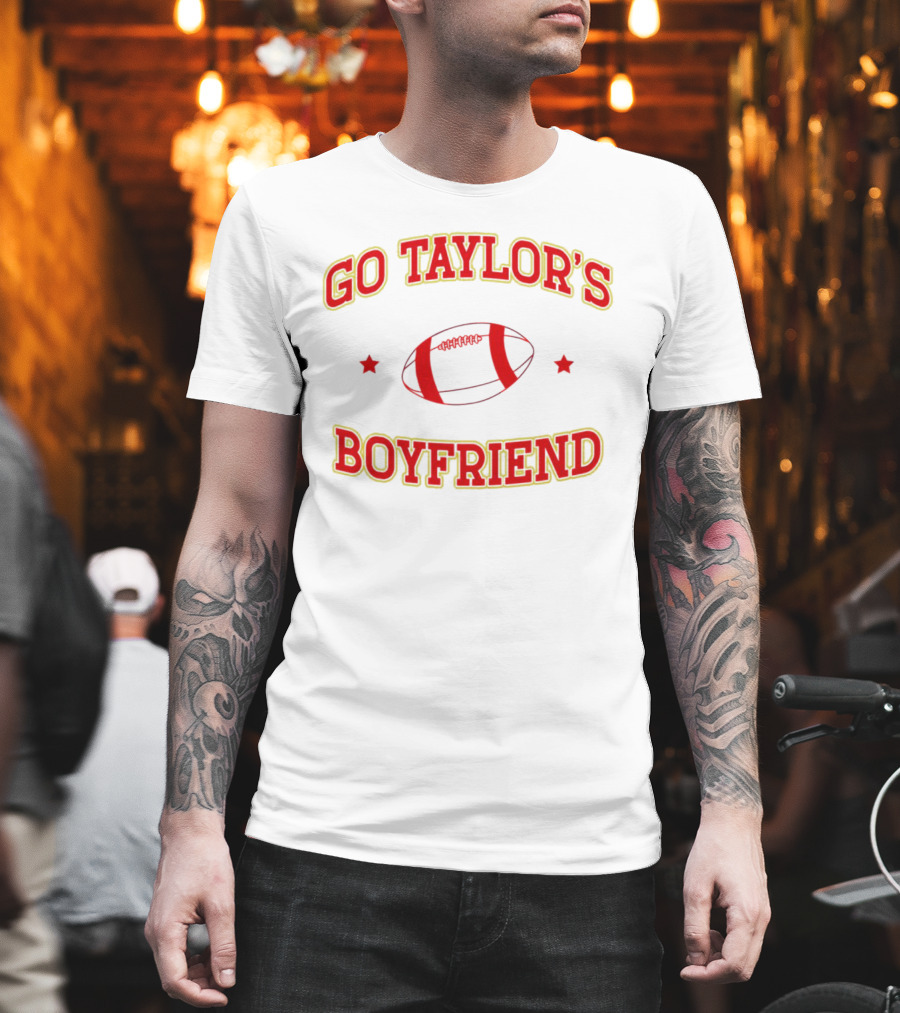 Go Taylor's Boyfriend Football Christmas T-Shirt