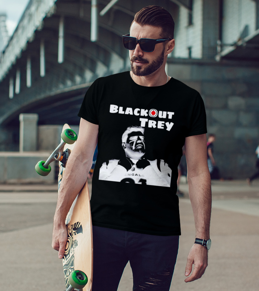Blackout Trey Cincinnati Bengals 91 T-Shirt