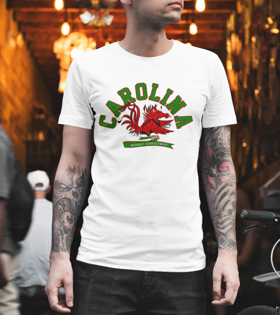 Carolina Gamecock Merry Christmas Rooster T-Shirt