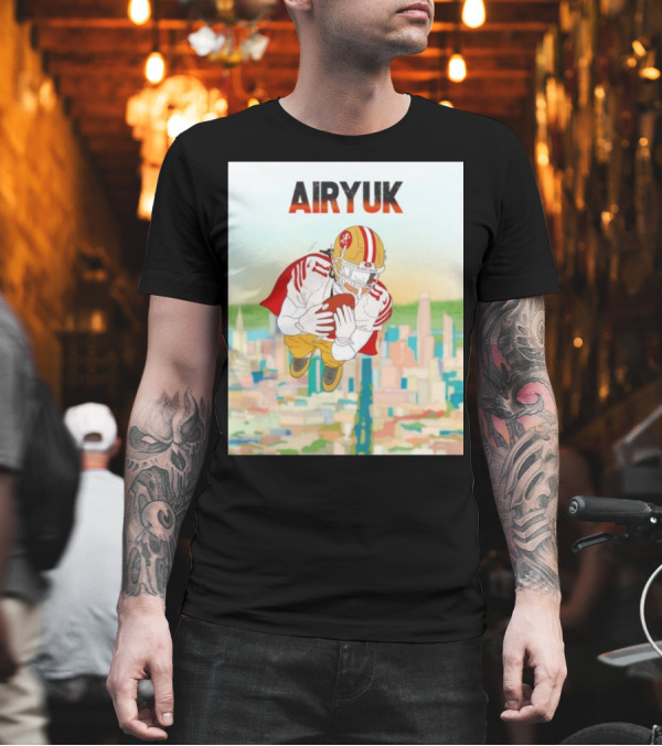 Rita Oak Airyuk San Francisco Football Player Skyline Catching Ball T-Shirt Rita Oak Airyuk San Francisco Football Player Skyline Catching Ball T-Shirt