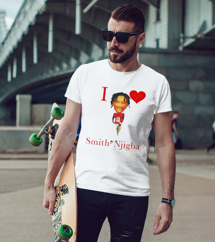 I Heart Jaxon Smith-Njigba Football Player Image T-Shirt