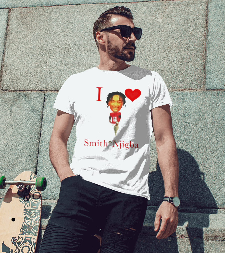 I Heart Jaxon Smith-Njigba Football Player Image T-Shirt