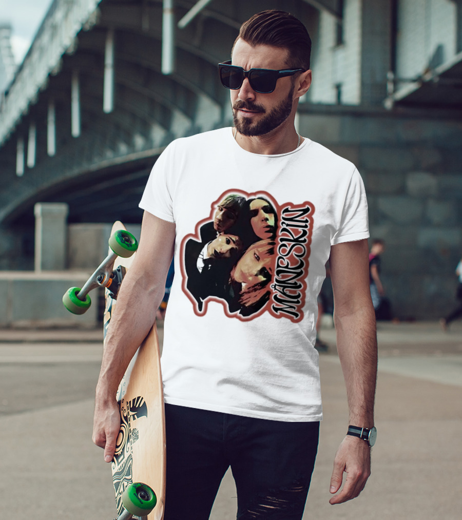 Maneskin Band Fisheye Style Group T-Shirt