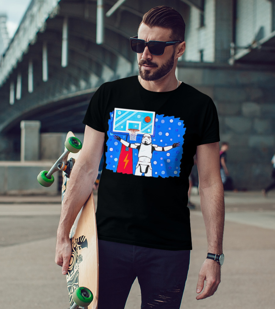 Stormtrooper Basketball No Look Shot T-Shirt
