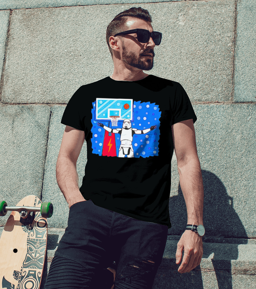 Stormtrooper Basketball No Look Shot T-Shirt