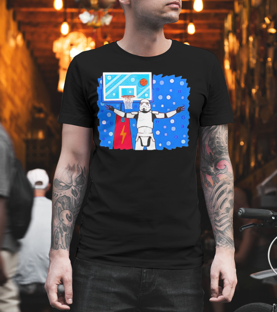 Stormtrooper Basketball No Look Shot T-Shirt