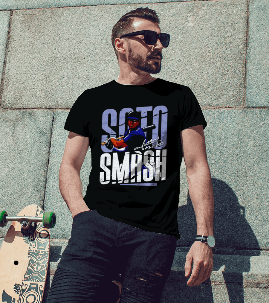Soto Smash Juan Soto Cartoon Signature T-Shirt