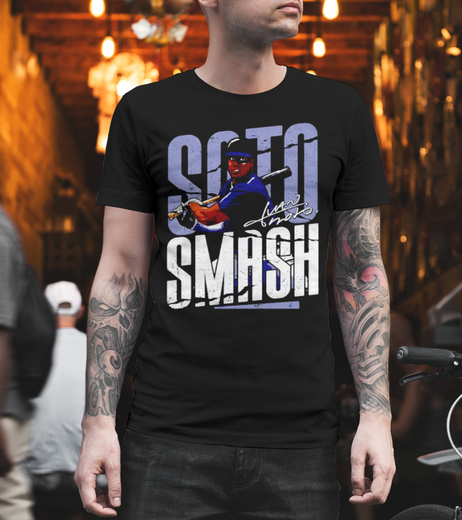 Soto Smash Juan Soto Cartoon Signature T-Shirt
