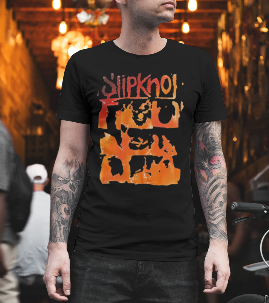 Slipknot The End So Far Orange Mask Grid T-Shirt