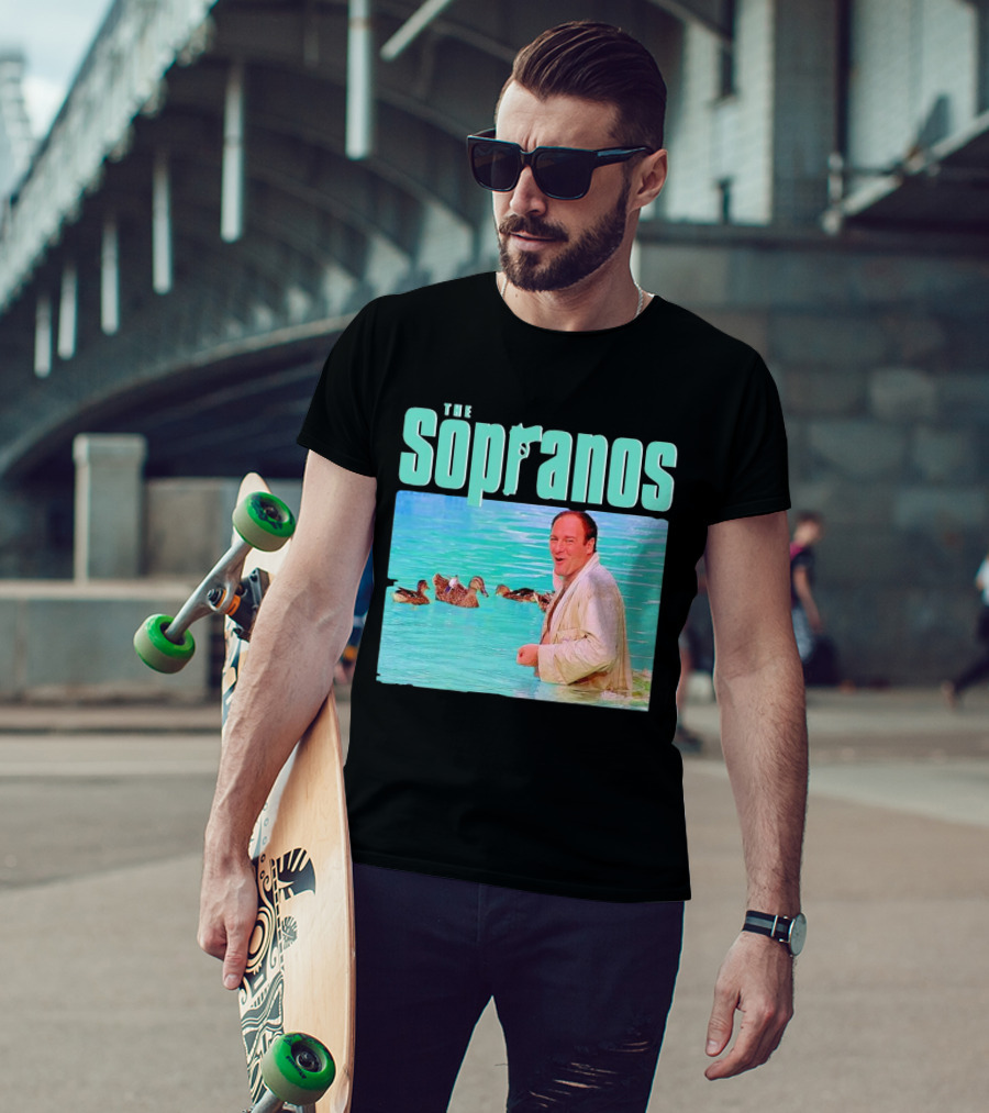 The Sopranos Tony In Water With Birds T-Shirt