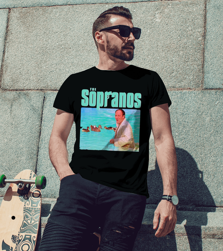 The Sopranos Tony In Water With Birds T-Shirt
