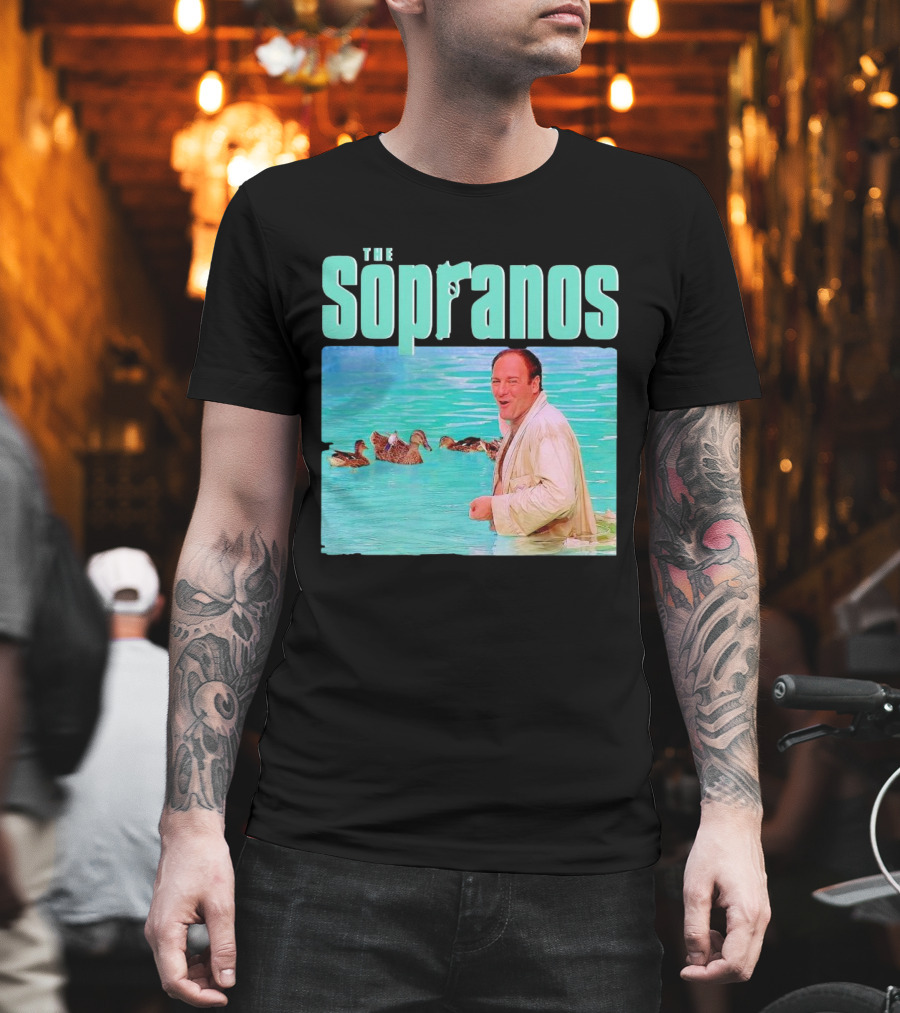 The Sopranos Tony in Water with Birds T-Shirt