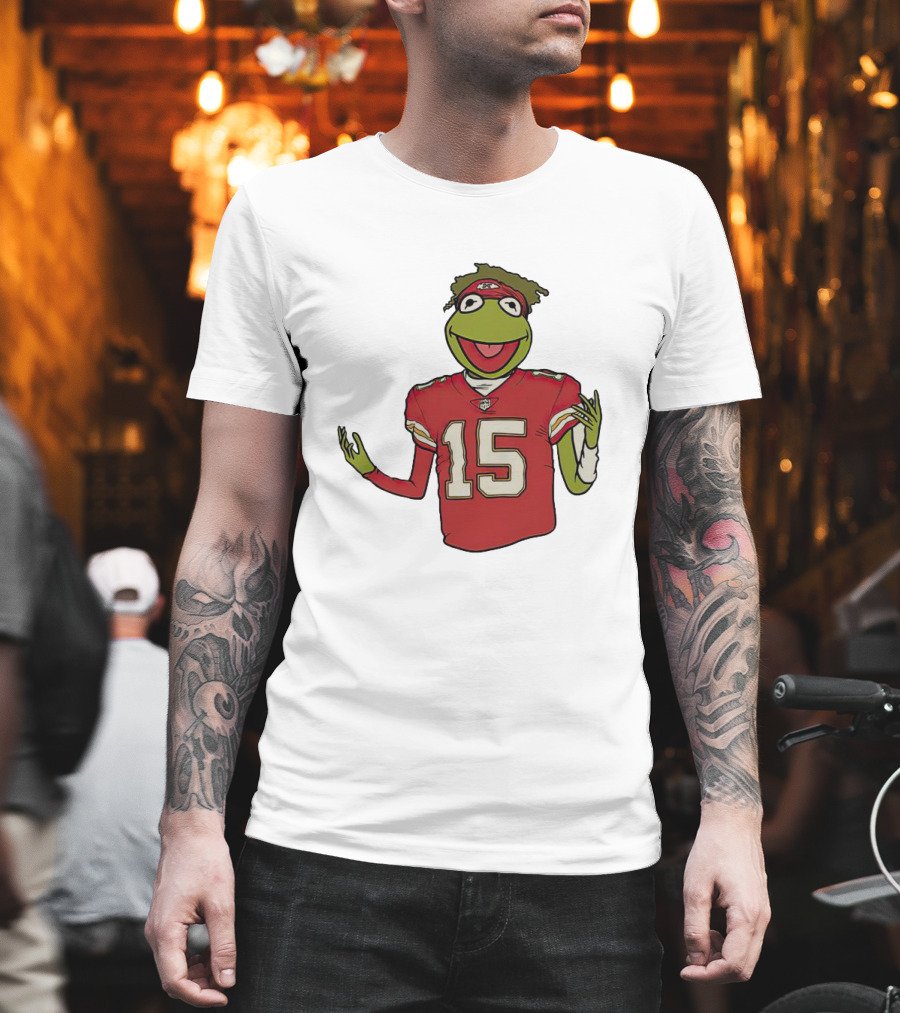 Chiefs Patrick Mahomes Kermit the Frog 15 Jersey T-Shirt