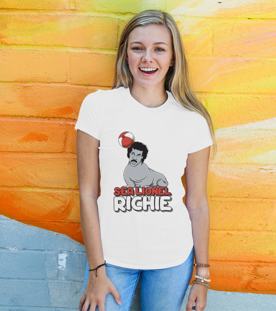 Sea Lionel Richie Beach Ball Animal Character T-Shirt