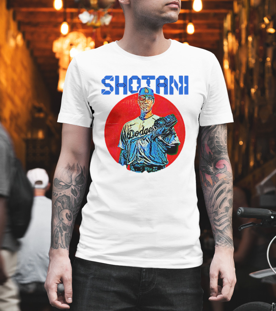 SHOTANI 17 Dodgers Japanese Flag T-Shirt