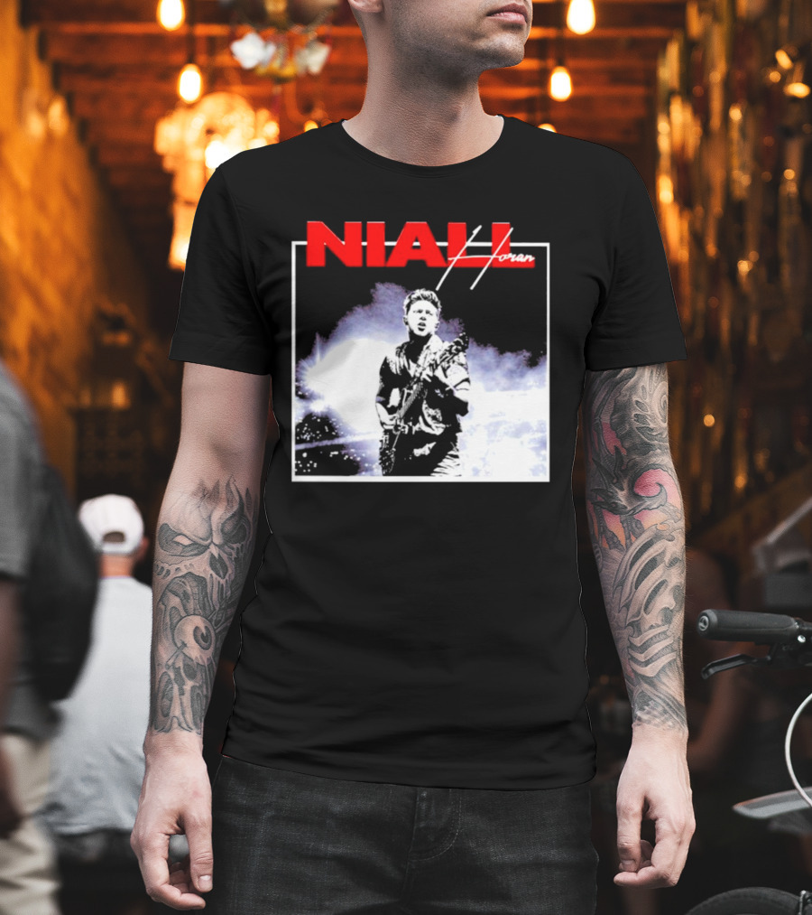 Niall Horan Live Performance Black And White Concert Scene T-Shirt