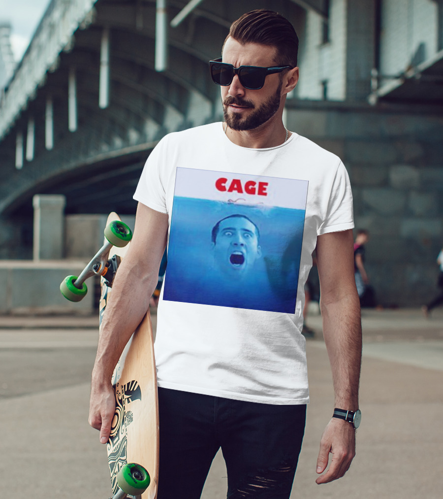 Cage Parody Jaws Nicolas Cage T-Shirt