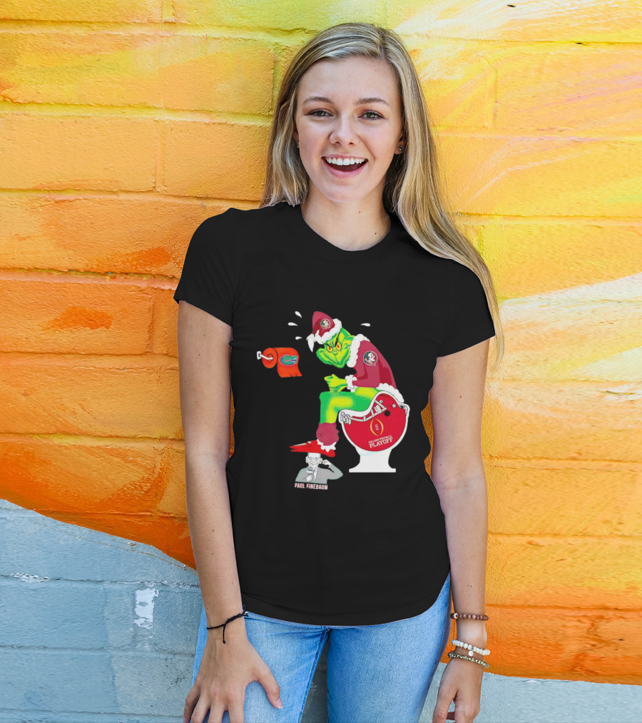 Grinch Florida State Seminoles College Football Playoff Toilet Helmet Paul Finebaum T-Shirt