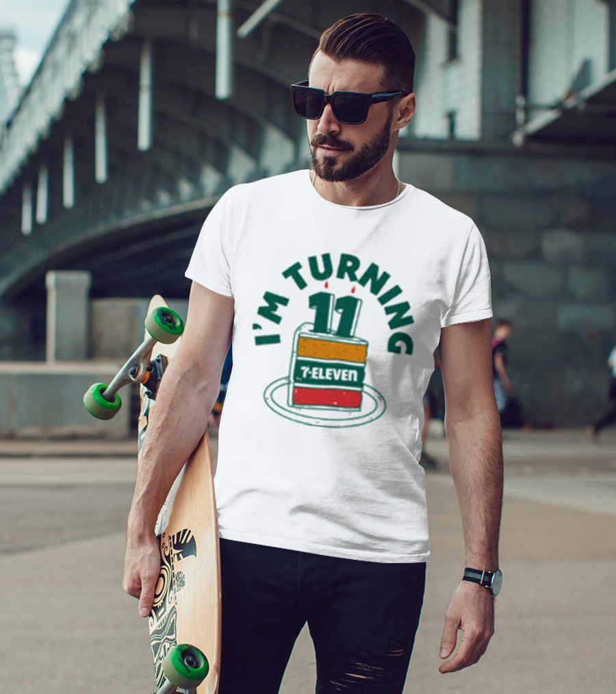 I'M TURNING 11 7-ELEVEN BIRTHDAY CAKE SLICE T-Shirt