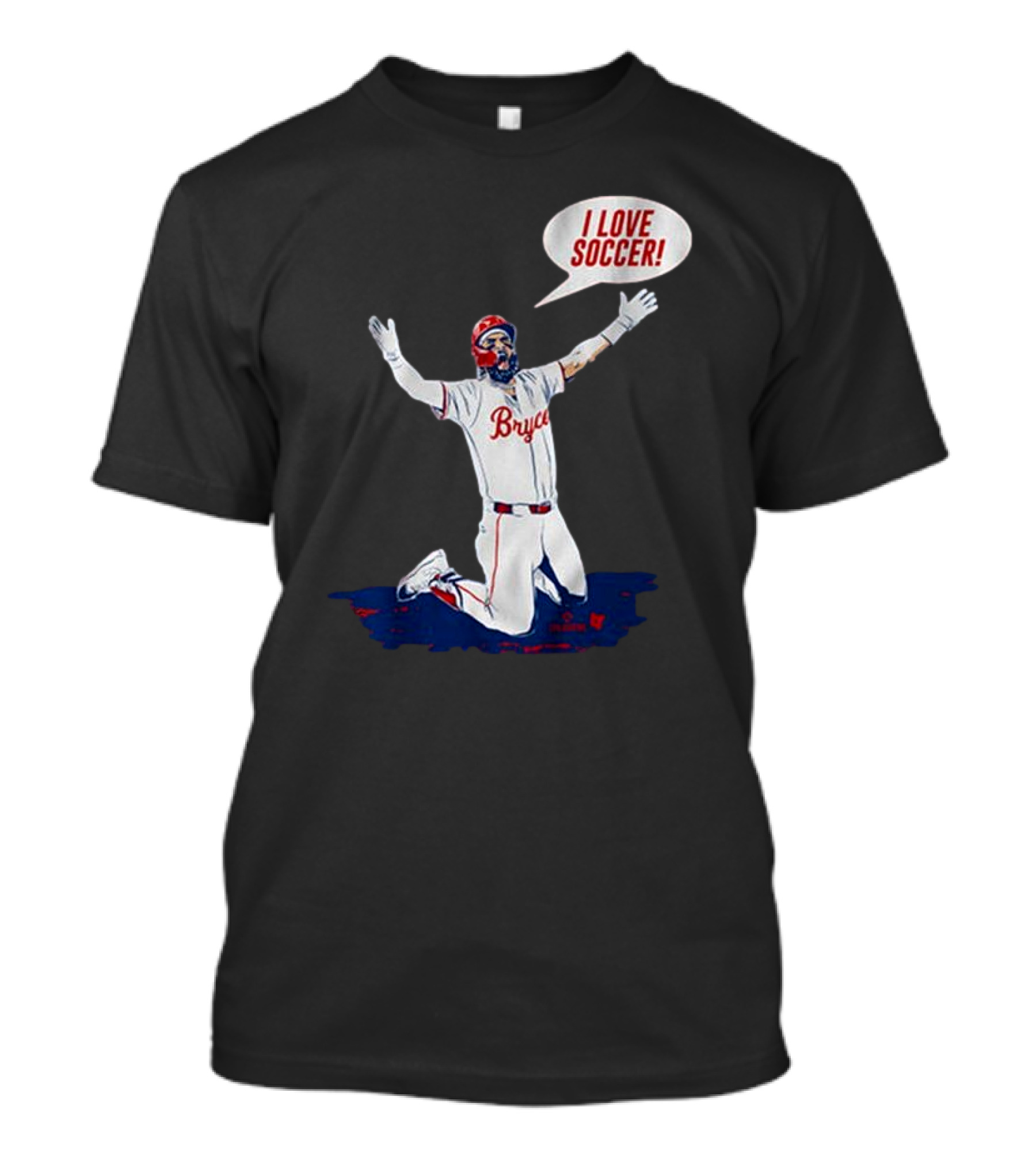 Bryce Harper I Love Soccer Celebration Player Kneeling On Ground T-Shirt