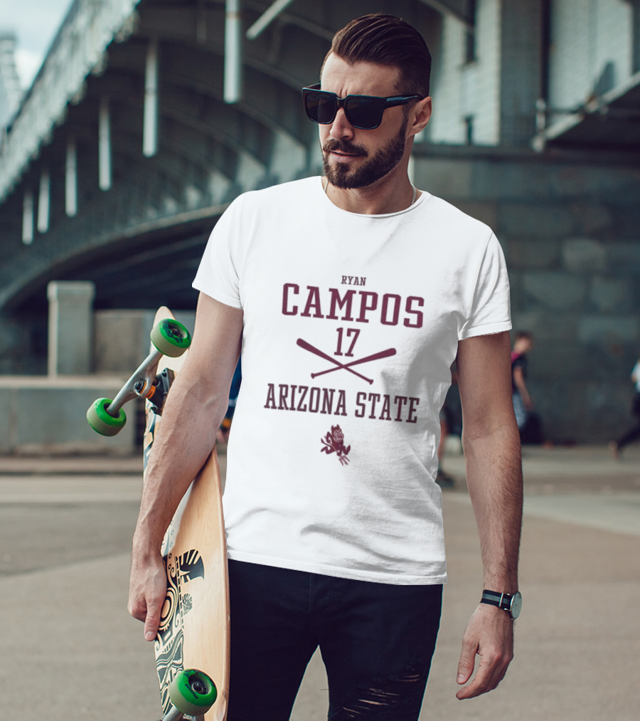Ryan Campos Arizona State 17 Sun Devils Sport Icon T-Shirt