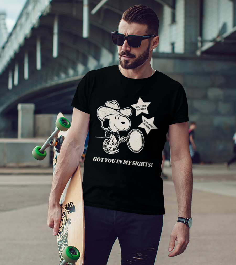 Shotgun Sinners Wild-Eyed Jokers Got You In My Sights T-Shirt