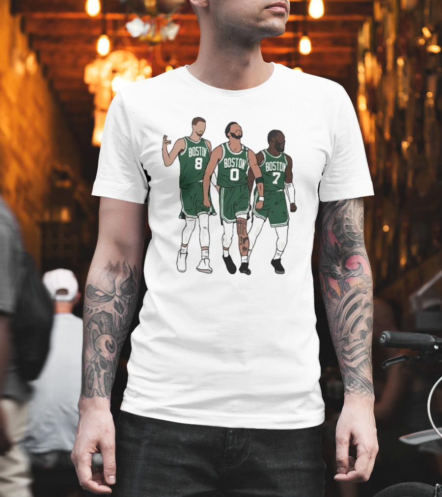Bri Marie D Kristaps Porzingis Jayson Tatum Jaylen Brown Big 3 Boston Celtics T-Shirt