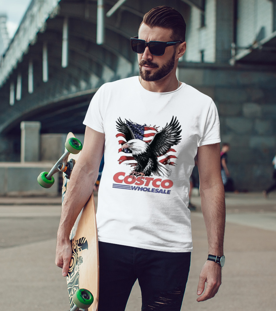 Costco Wholesale American Flag Eagle T-Shirt