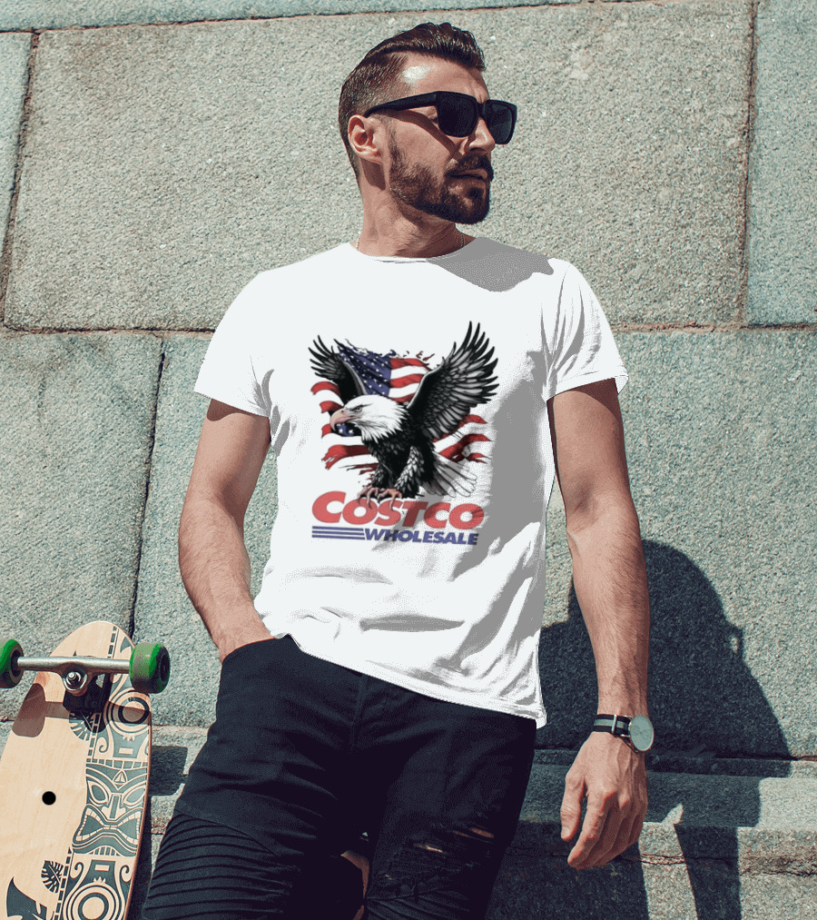 Costco Wholesale American Flag Eagle T-Shirt