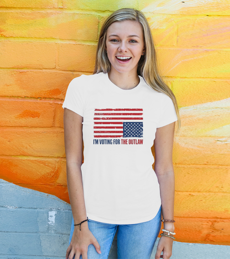I'm Voting For The Outlaw American Flag T-Shirt