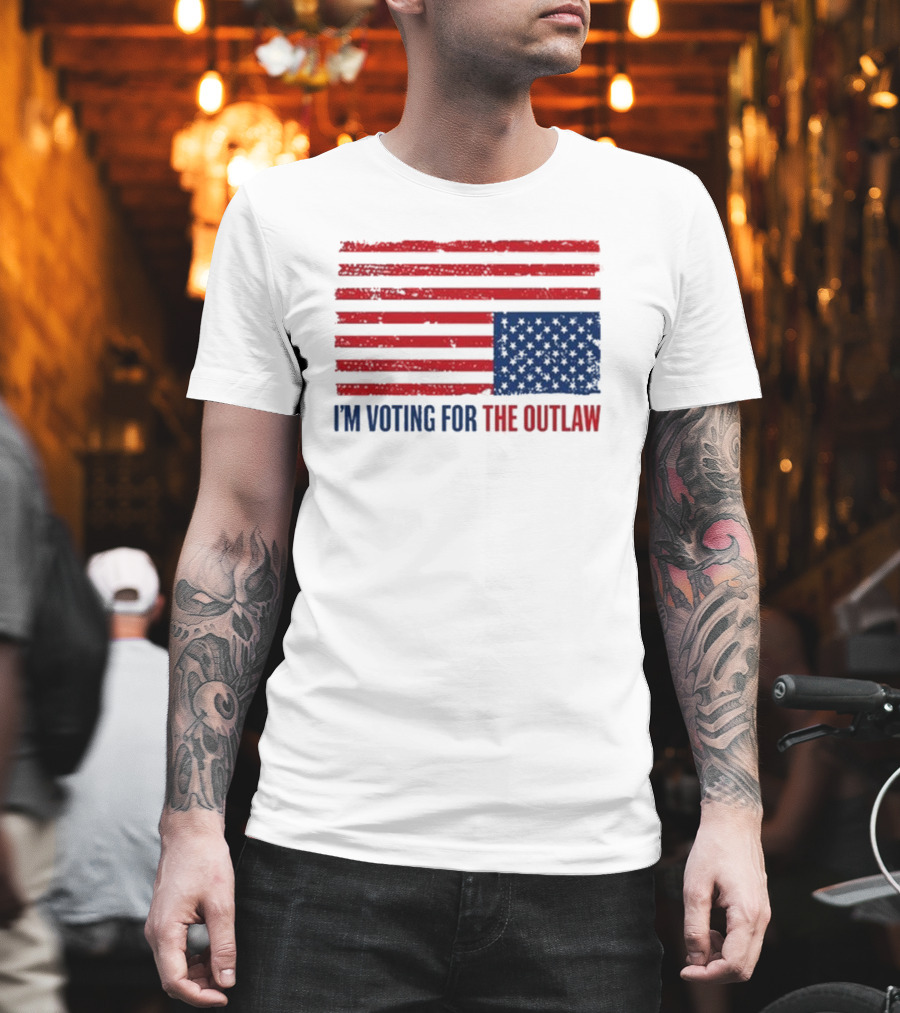 I'm Voting For The Outlaw American Flag T-Shirt