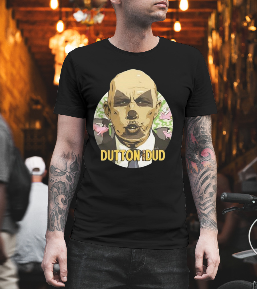 Dutton The Dud James Hillier Dutton Pigs Fly Caricature T-Shirt
