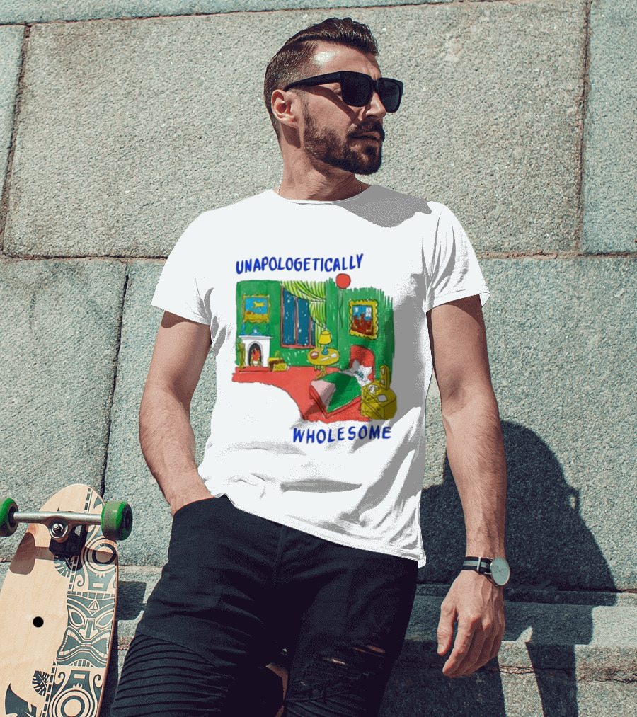 Unapologetically Wholesome Cozy Bedroom Scene T-Shirt