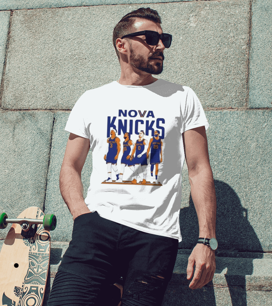 Jalen Brunson Josh Hart Mikal Bridges Donte Divincenzo Nova Knicks New York Basketball T-Shirt