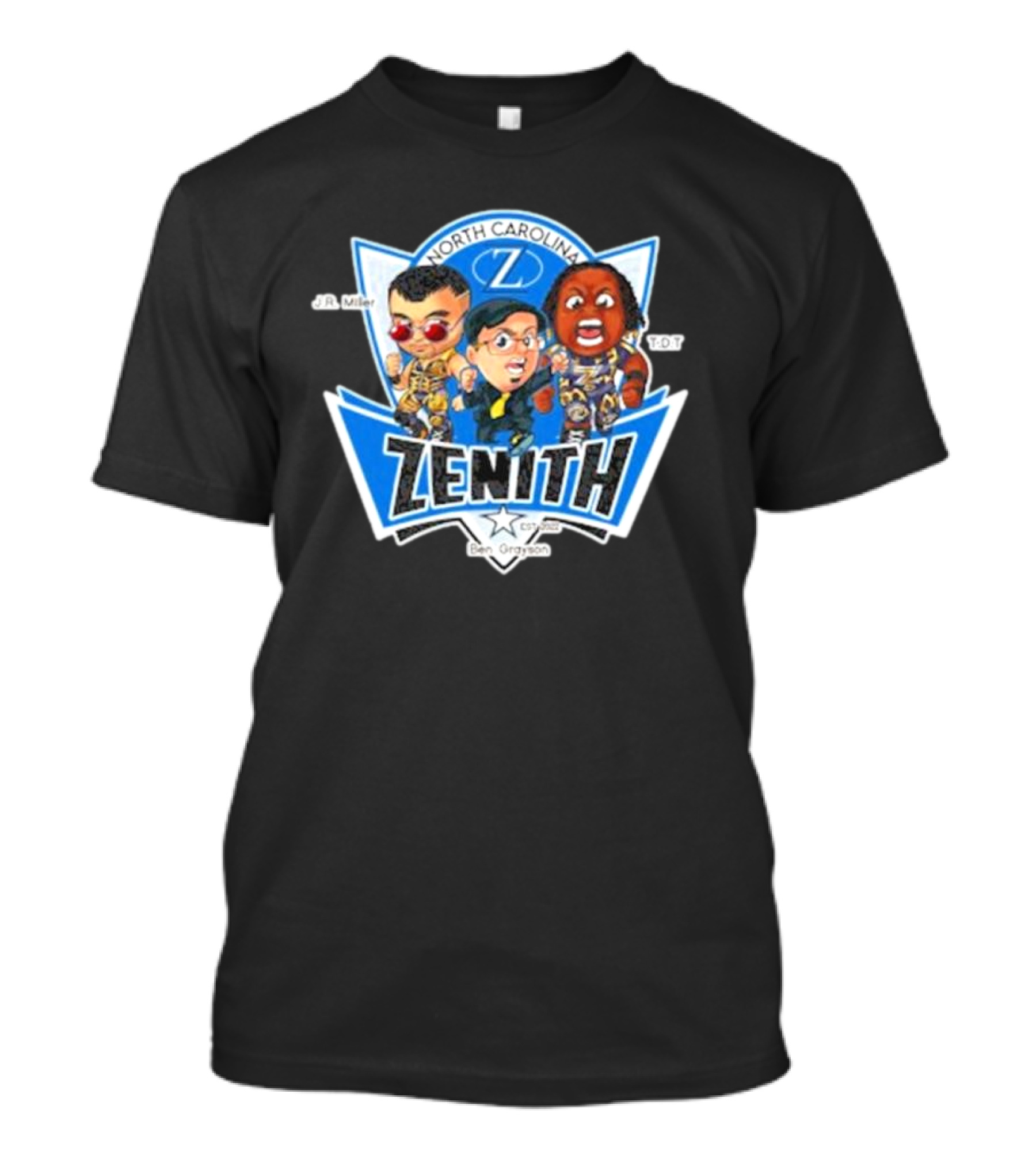 Zenith North Carolina J.R. Miller T.D.T Cartoon By Ben Grayson T-Shirt