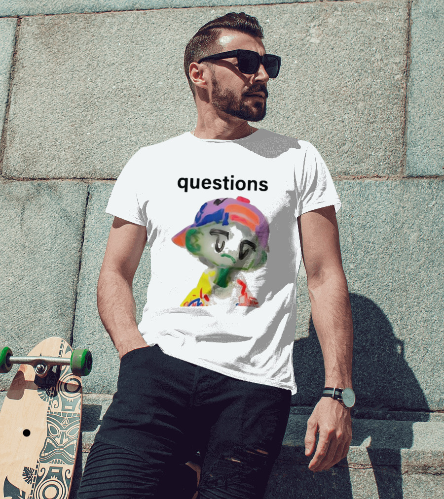 Kikillopieces Colorful Character Questions T-Shirt