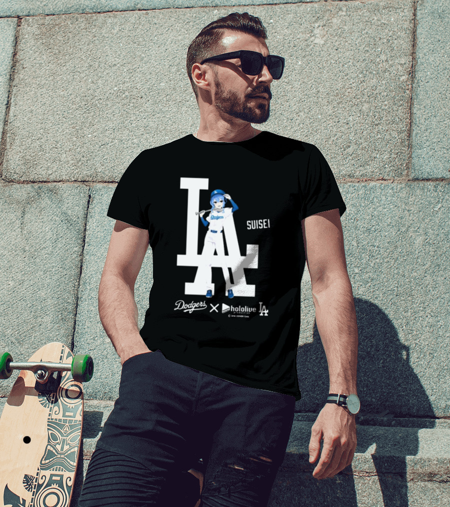 Dodgers X Hololive Suisei LA Collaboration T-Shirt