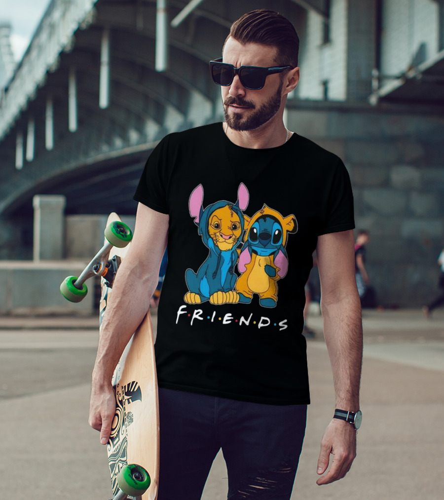 Friends Stitch And Lion King Disney Fusion T-Shirt