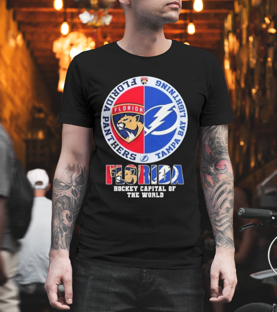 Florida Panthers Tampa Bay Lightning Florida Hockey Capital of the World T-Shirt