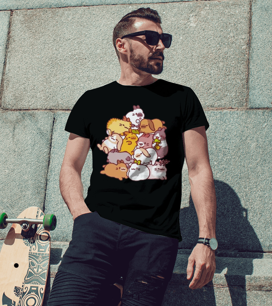 Bunny Pile Usagi Shima Cozy Rabbit Stack T-Shirt