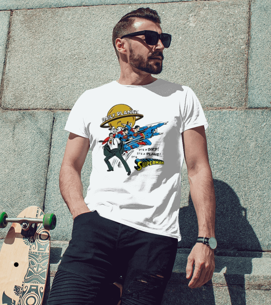 Daily Planet Superman It's A Bird It's A Plane It's Superman T-Shirt