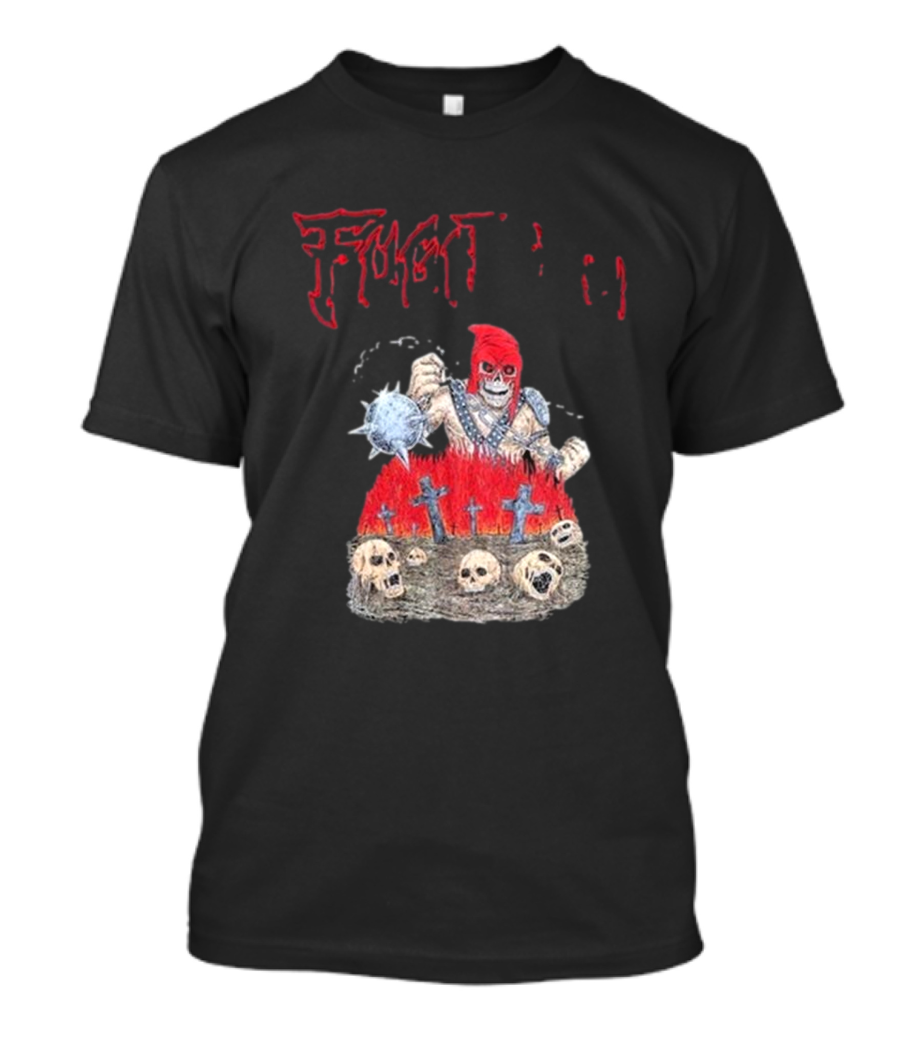 Fugitivetx Mace Guy With Skulls And Crosses T-Shirt